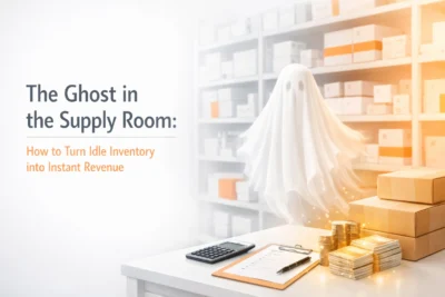 Ghost inventory in hospital supply room with unused surgical supplies and excess medical inventory