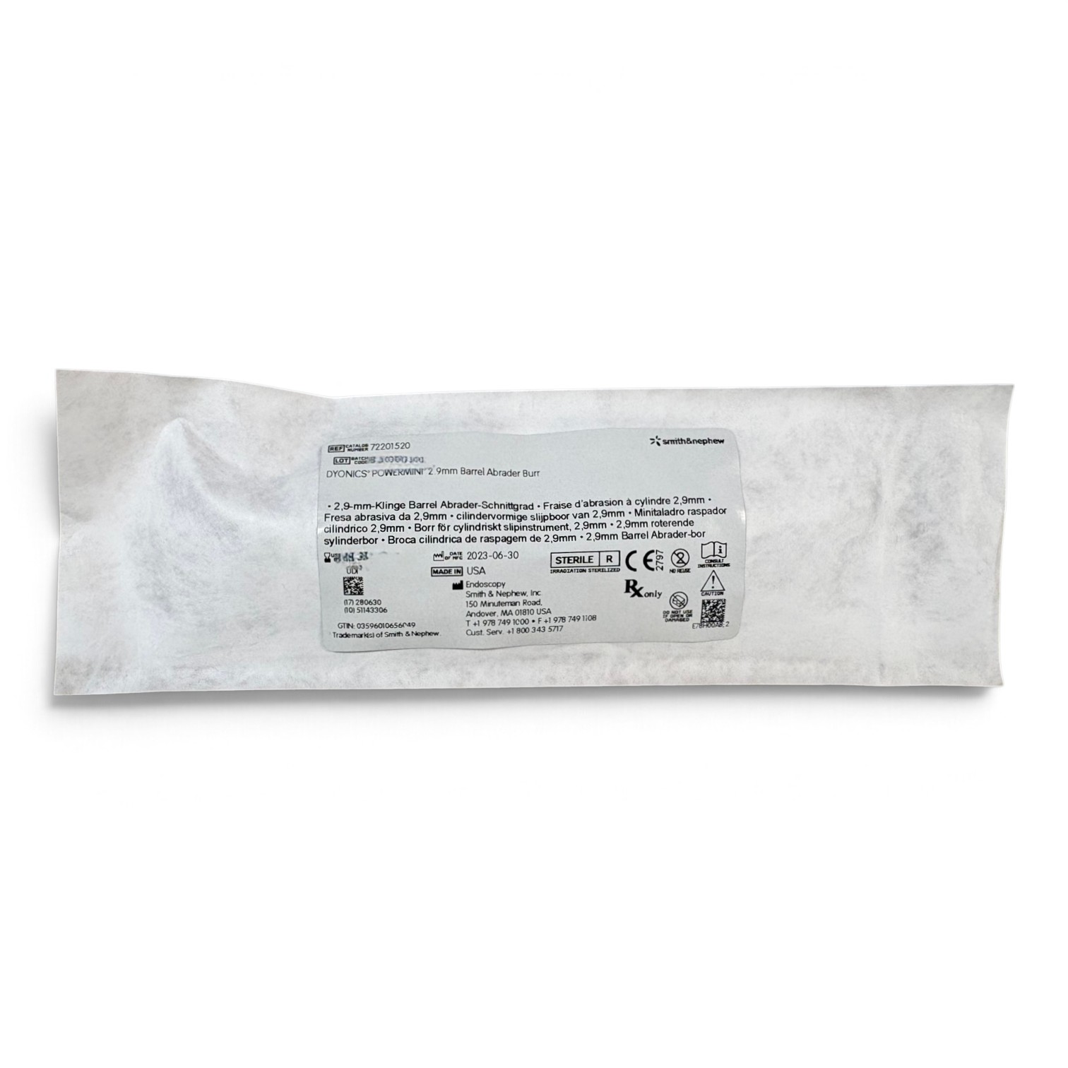 72201520 - DYONICS POWERMINI 2.9MM BARREL ABRADER BURR 72201520 - DYONICS POWERMINI 2.9MM BARREL ABRADER BURR