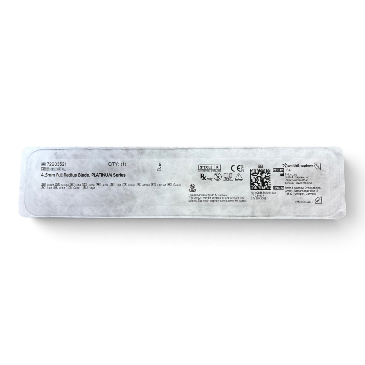 72203521 72203521 - SMITH & NEPHEW 4.5MM FULL RADIUS BLADE
