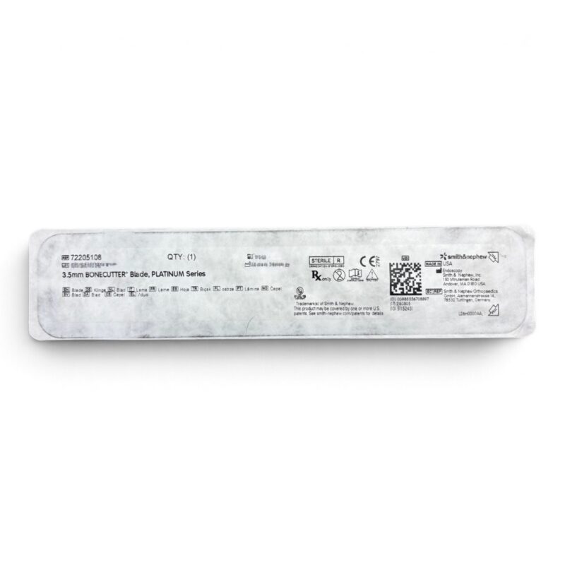 72205108 - SMITH & NEPHEW 3.5MM BONECUTTER BLADE, PLATINUM SERIES